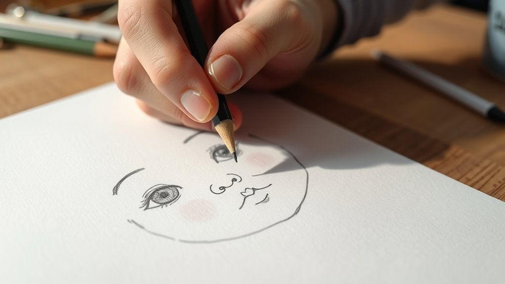 draw facial feature guidelines accurately
