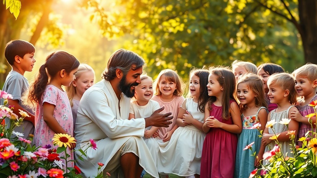jesus welcomes and blesses children