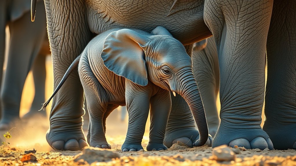 baby elephants learn skills