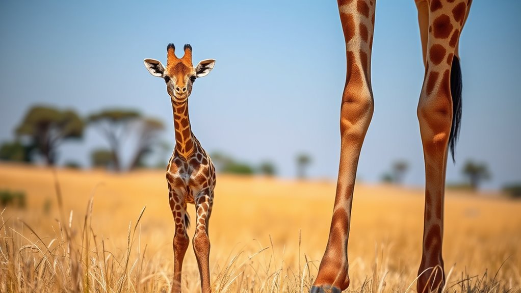 baby giraffe height