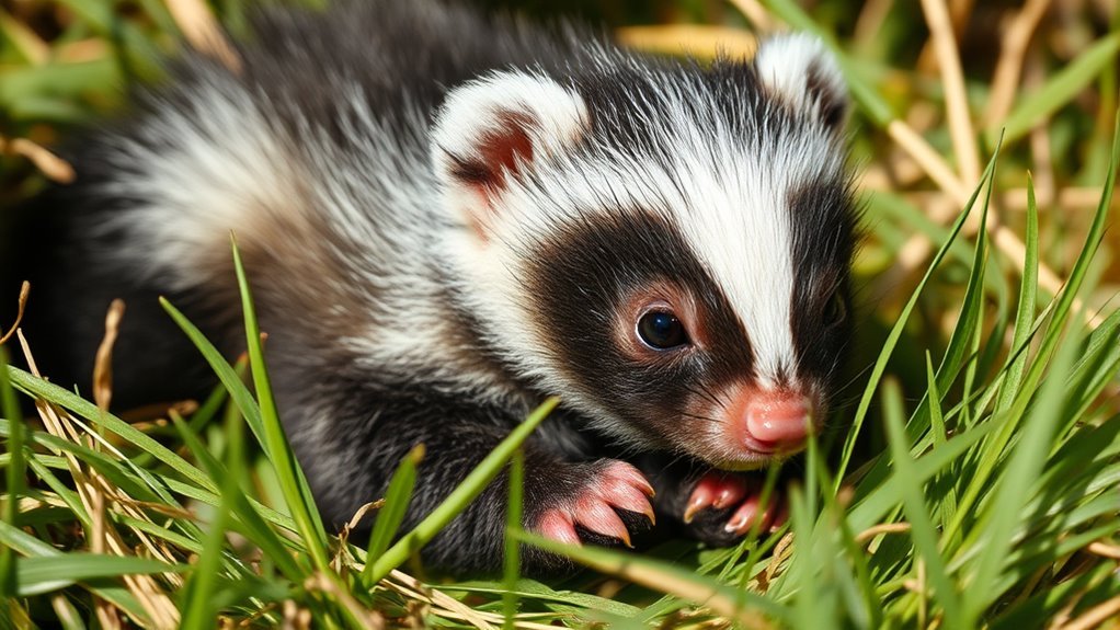 baby skunks develop spray ability