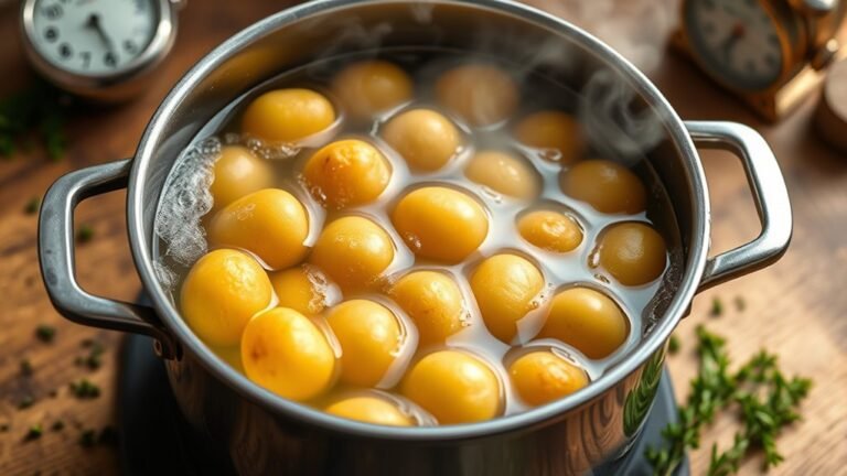 boil baby potatoes briefly