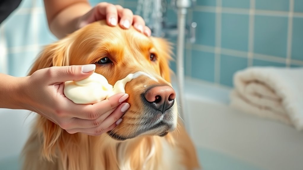 gentle safe dog bathing
