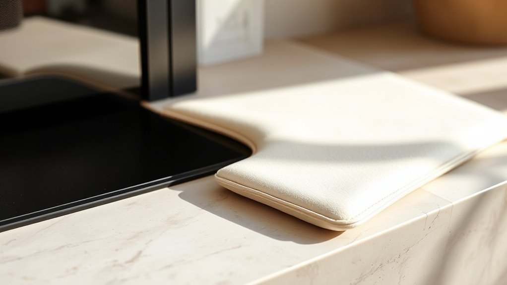 pad hearth edges securely