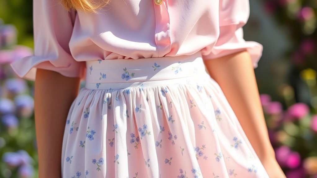 pastel colors and subtle florals