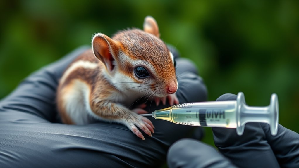 safe baby squirrel feeding