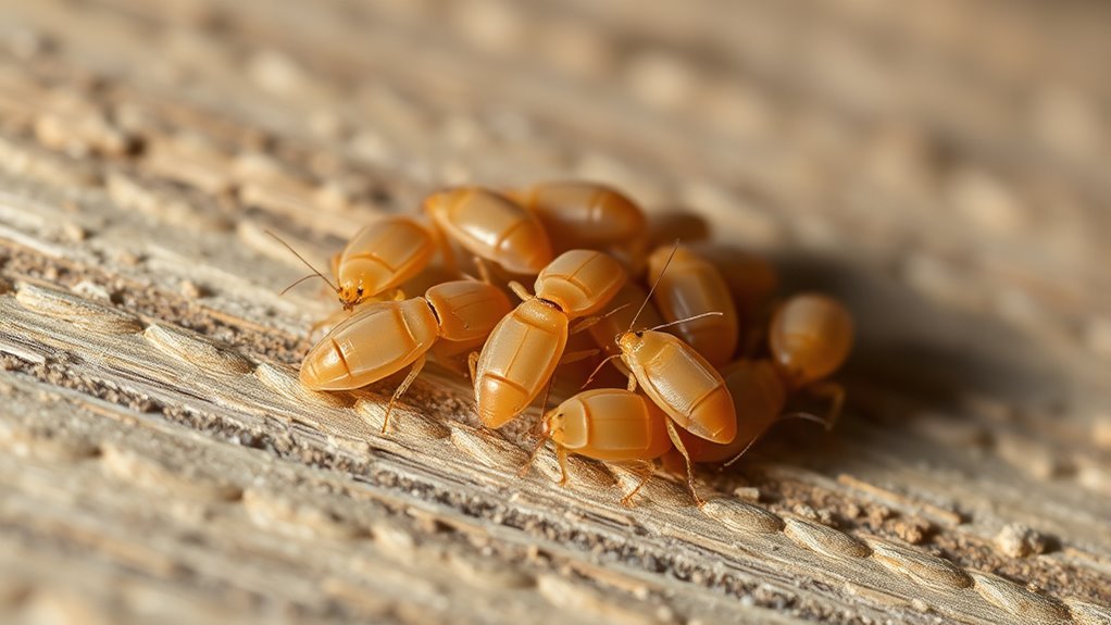 tiny pale cylindrical nymphs